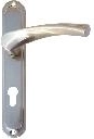 Ferrure de porte ATENA avec entraxe pour clé 72, nickel mat