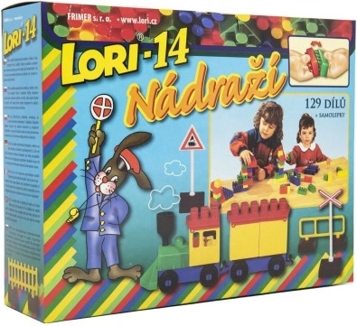Jeu de construction LORI 14 Gare en plastique 129 pcs en boîte 23x25x23 cm