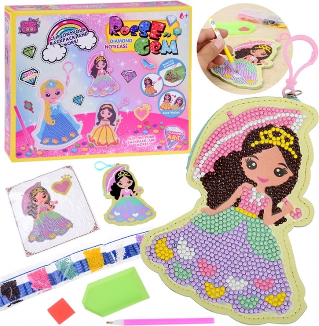 Ensemble créatif avec collage de diamants Princesse