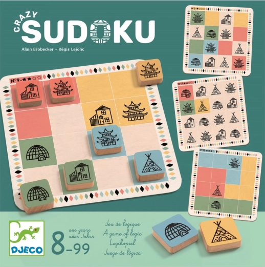 Djeco sudoku fou – jeu de logique en bois