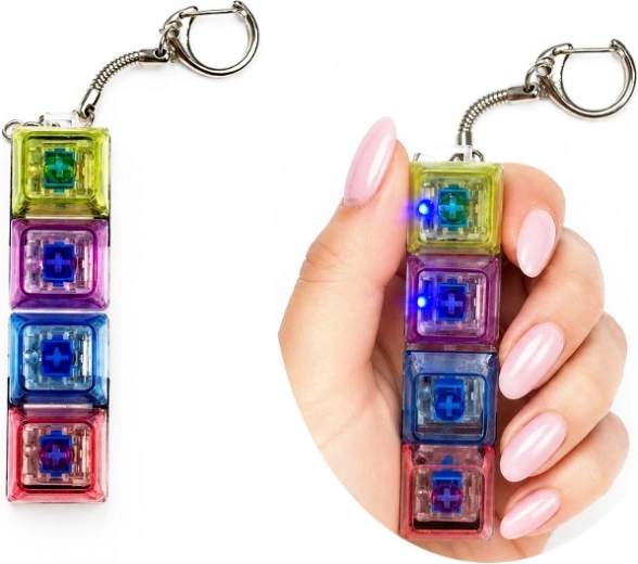Porte-clés cliquable sensoriel avec lumière - 1 pièce