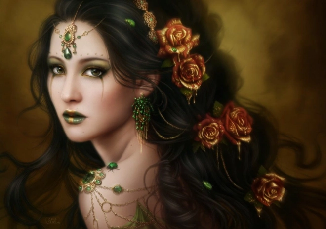 Puzzle Rose dorée 1000 pièces