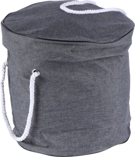 Panier portable avec couvercle et poignées en corde