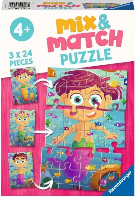 Ravensburger puzzle mix&match : sirènes et monstres marins