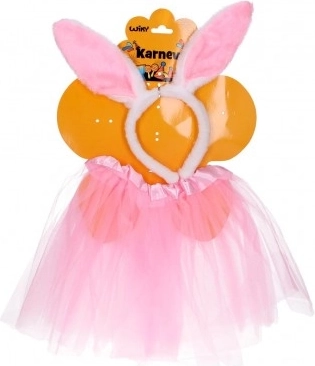 Set de carnaval lapin rose