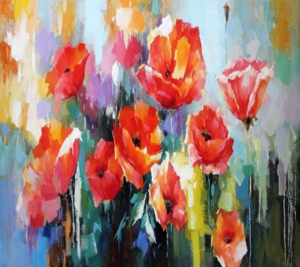 Norimpex peinture diamant Coquelicots des loups 30 × 40 cm