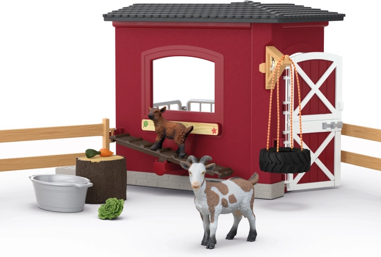 Balançoire ludique et rampe pour le chevreau