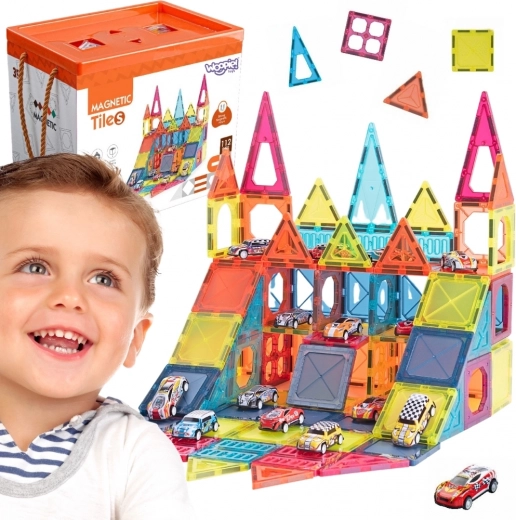 Woopie blocs de construction magnétiques 7,5 cm – parking 112 pièces