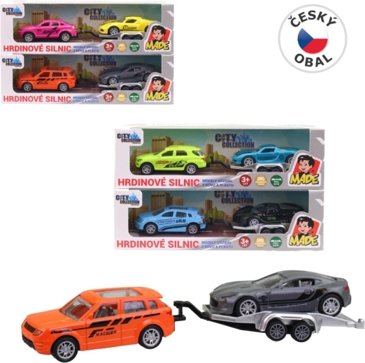 Voiture avec remorque et véhicule – 19 cm