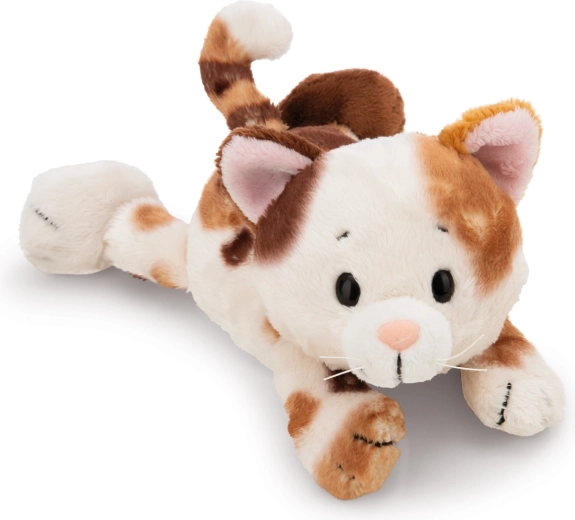 Chat en peluche Nici tricolore couché 20 cm Green