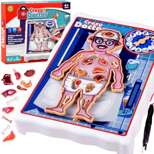 Jeu électronique Docteur farfelu avec pince et organes
