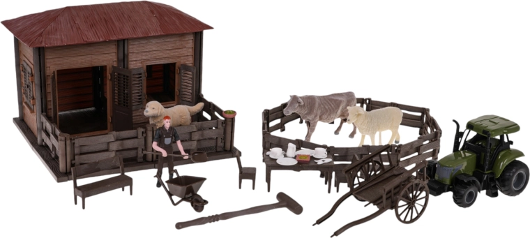 Ferme avec tracteur et accessoires