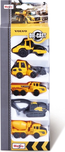 Coffret de véhicules Maisto Volvo engins de chantier 5 pièces