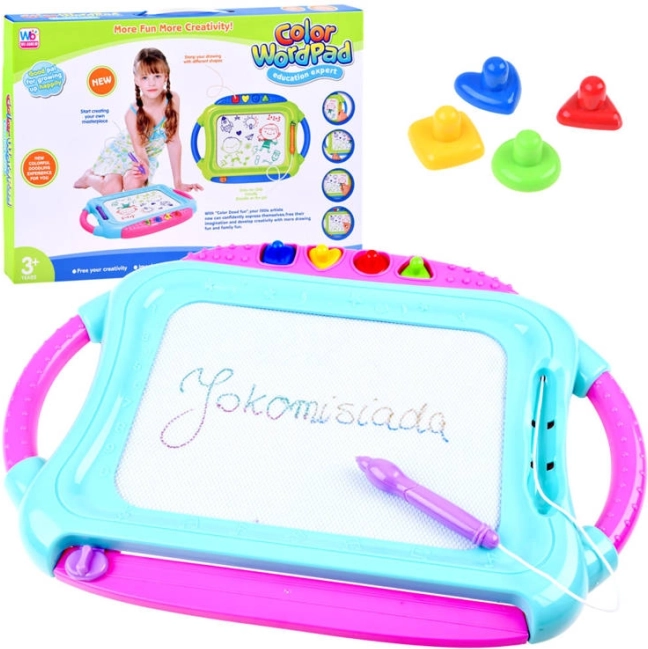 Tableau à dessin magnétique coloré avec tampons – Znikopis