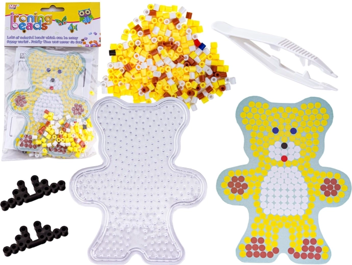Perles à repasser avec gabarit ours - 1 pièce