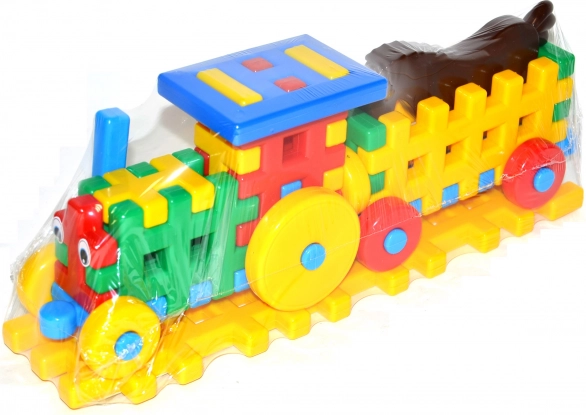 Jeu de construction en plastique tracteur
