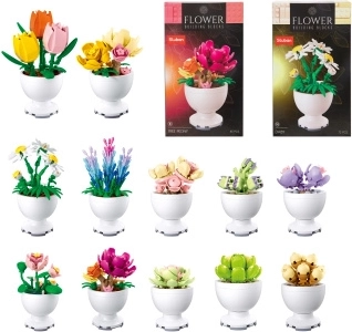 Kit de construction fleur en briques