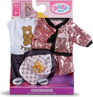 BABY born ensemble pailleté de vêtements pour poupée 43 cm