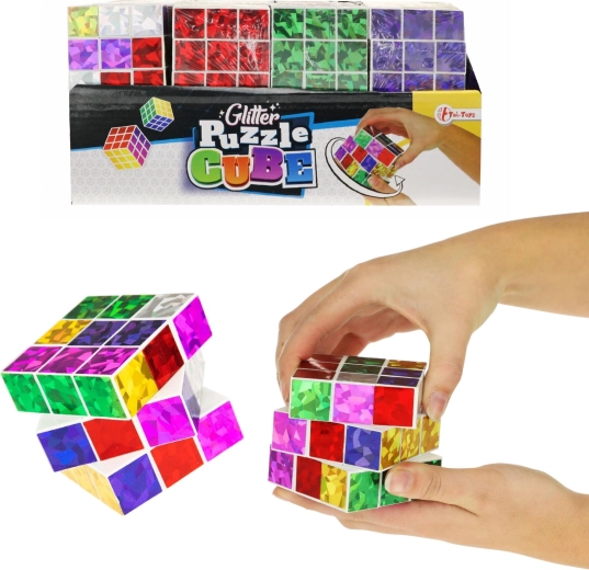 Cube magique métallique scintillant 3×3×3 - 1 pièce