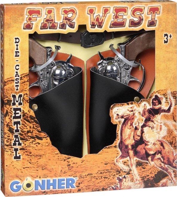 Set de cow-boy 2 revolvers et ceinture Gonher