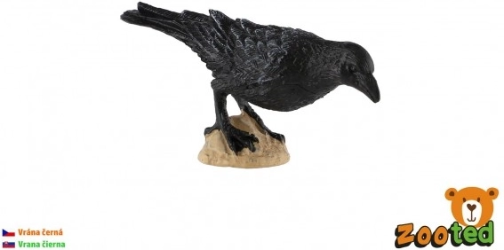 Figurine en plastique corneille noire 11 cm