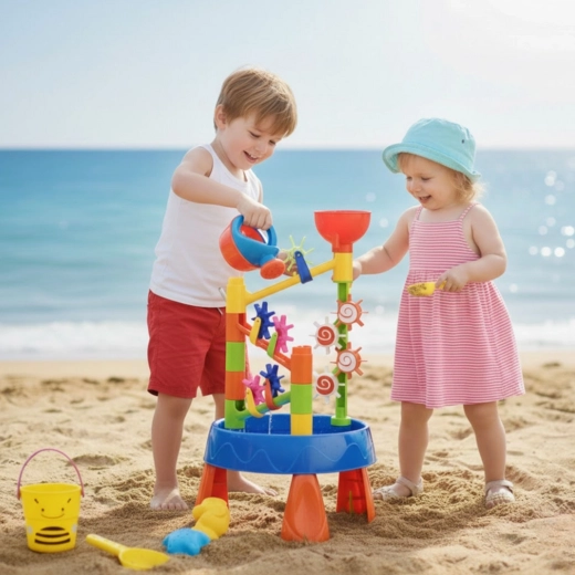 Jeu avec l’eau et le sable