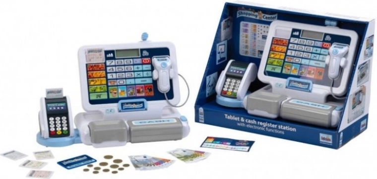 caisse enregistreuse pour enfants avec terminal et scanner