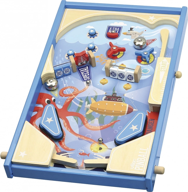 Flipper en bois VILAC – grand flipper de table sous-marin
