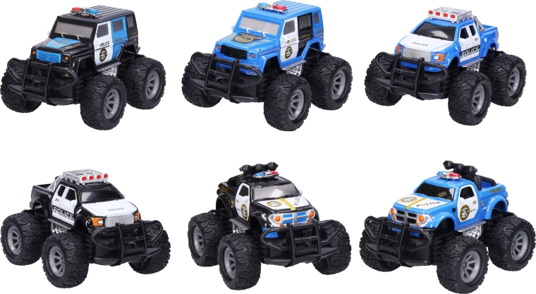 Voiture de police tout-terrain à friction 14 cm - 1 pièce