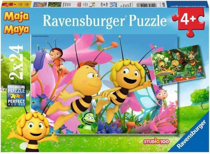 Puzzle Ravensburger Maya l’abeille 2×24 pièces