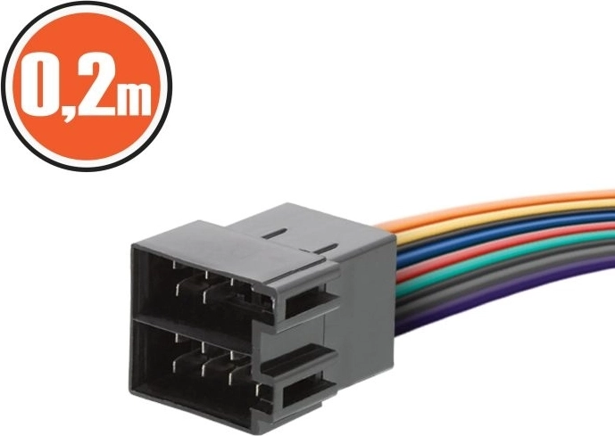Connecteur ISO avec câble de 0,2 m