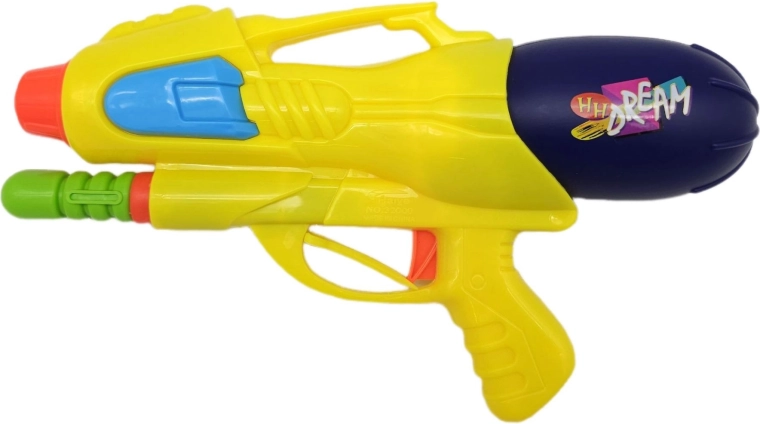 Pistolet à eau avec pompe 29 cm, jaune - 1 pièce