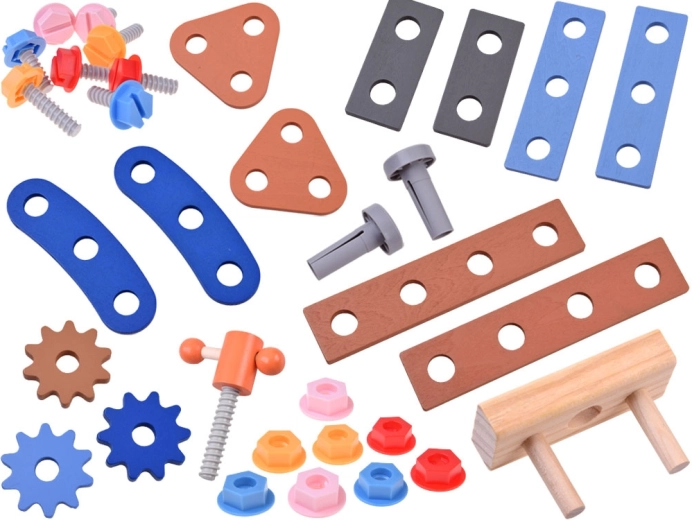 Pièces colorées et engrenages pour ses propres constructions