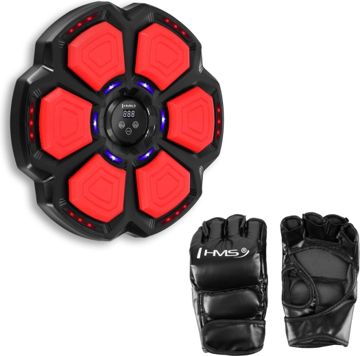 Cible de boxe électronique HMS avec LED, Bluetooth et gants