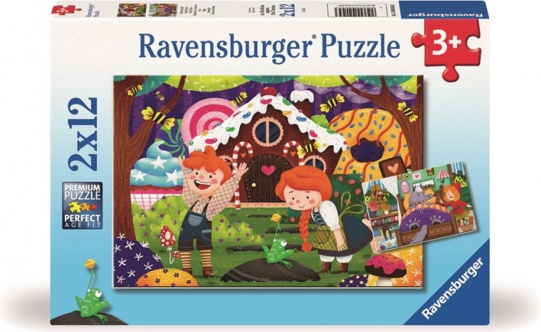 Puzzle Ravensburger Monde enchanté des contes 2×12 pièces