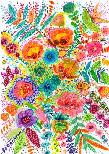Puzzle Enjoy Fleurs lumineuses 1000 pièces
