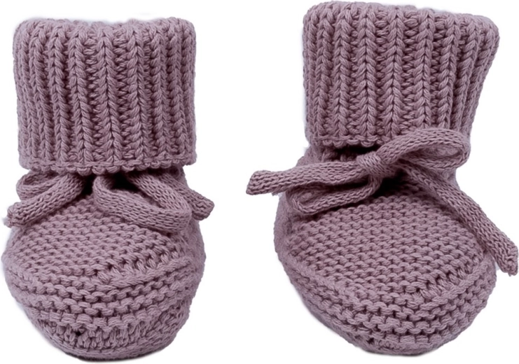 Chaussons tricotés Lodger rose 0–6 mois