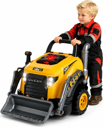 Bulldozer de chantier avec grande pelle