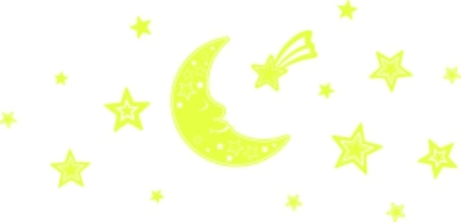 Autocollants muraux 3D lumineux – lune et étoiles
