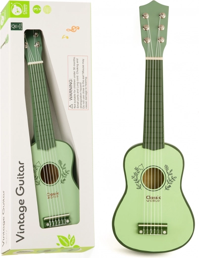 Guitare en bois pour enfants vintage CLASSIC WORLD 3+
