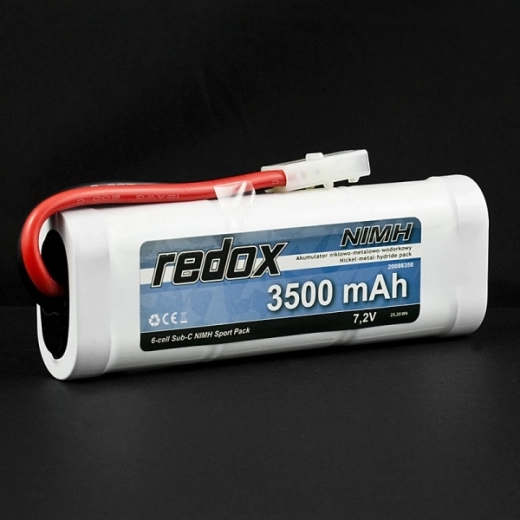 Pack d’accus NiMH Redox 3500 mAh 7,2 V (grande Tamiya)
