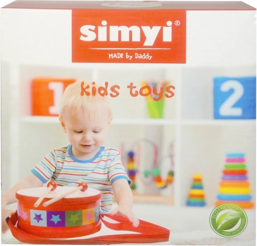 Tambour pour enfants avec baguettes et sangle