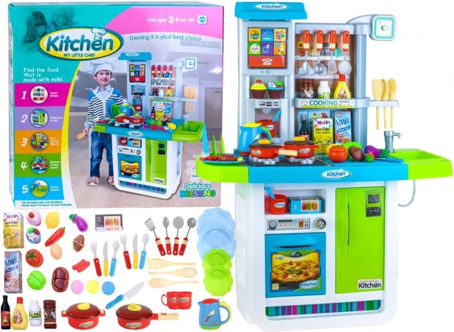 Cuisine interactive pour enfants avec réfrigérateur et accessoires – Réfrigérateur
