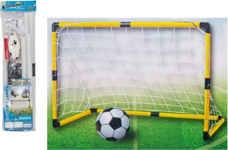 But de football pour enfants avec filet, ballon et pompe 92 × 61 × 48 cm