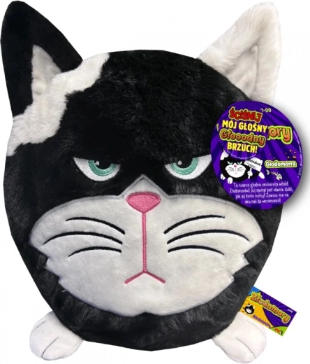 Chat en peluche Głodomorra avec sons – noir 31 cm