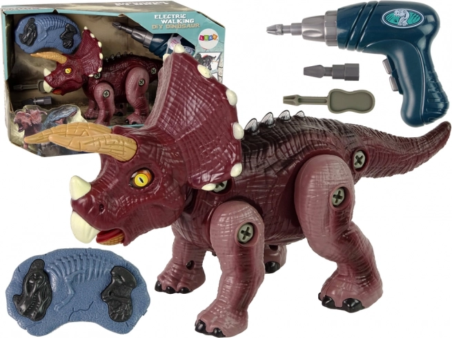 dinosaure démontable avec perceuse et télécommande