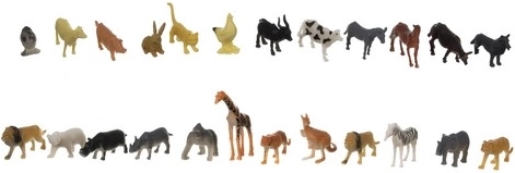 48 animaux et 14 accessoires pour des scénarios sans fin