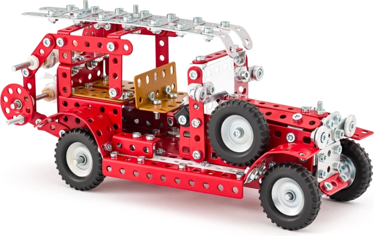 Merkur pompiers rétro – kit de construction d’un camion de pompiers (490 pièces)