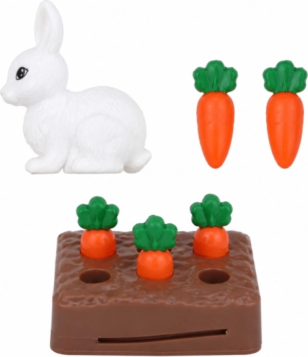 Lapin et carottes pour jouer aux soins