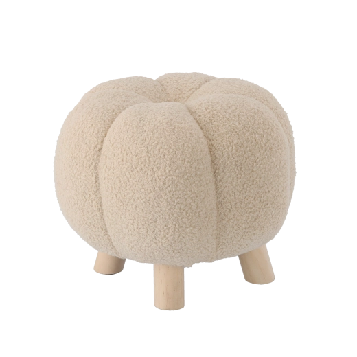 Pouf décoratif beige 32 × 30 cm